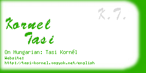 kornel tasi business card